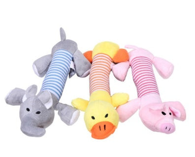 Squeaky Plush Dog Toy - Funny Sound Interactive Chew Toy