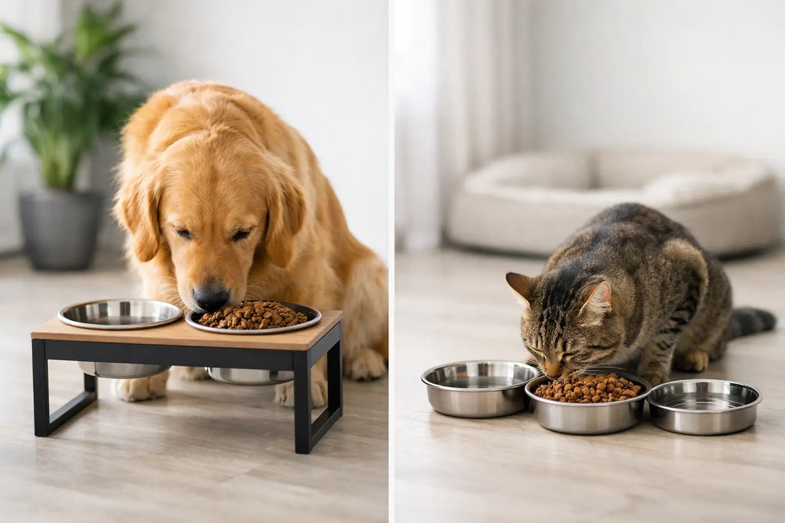 Raised Versus Flat Pet Feeders for Dogs and Cats
