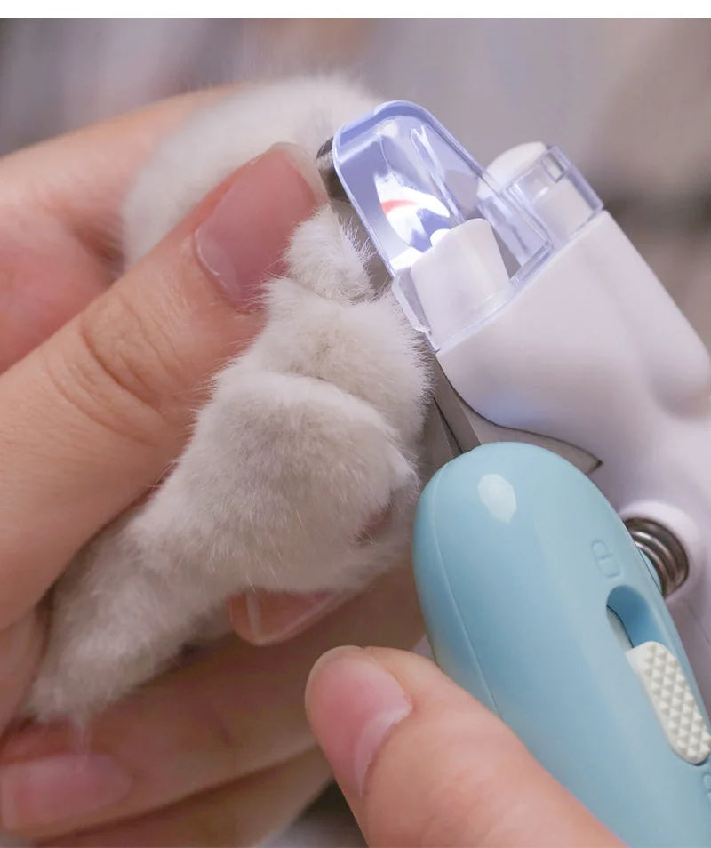 LED Pet Nail Clippers & Grinder - Safe Grooming Tool for Dogs & Cats