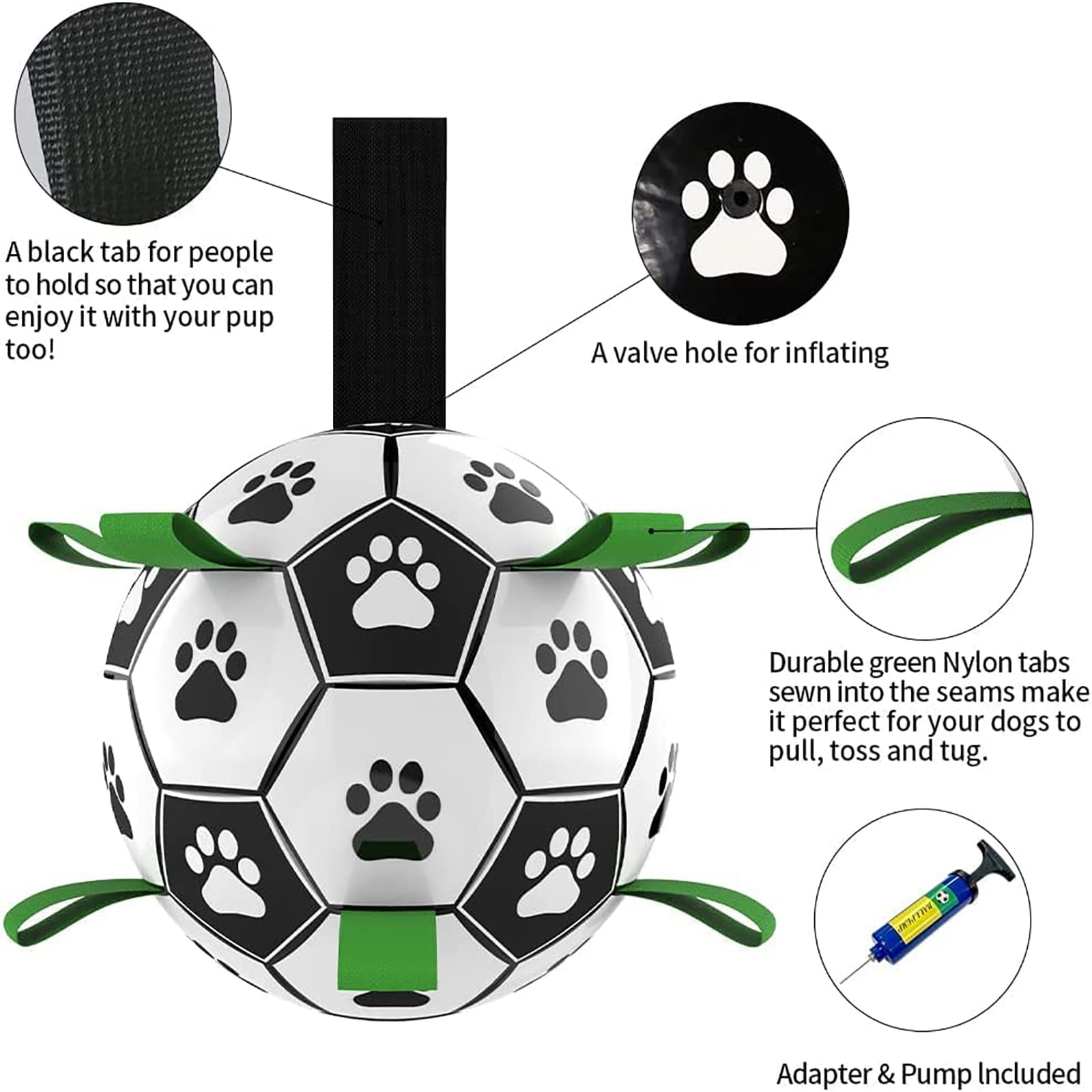 Interactive Dog Football - Inflatable Soccer Training Ball for Dogs