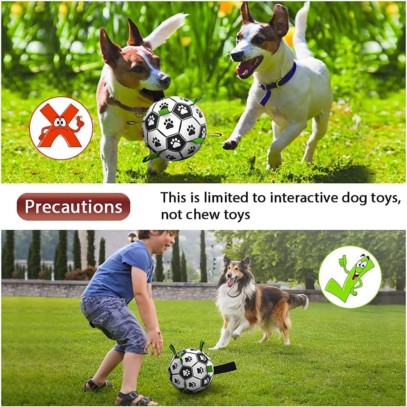 Interactive Dog Football - Inflatable Soccer Training Ball for Dogs