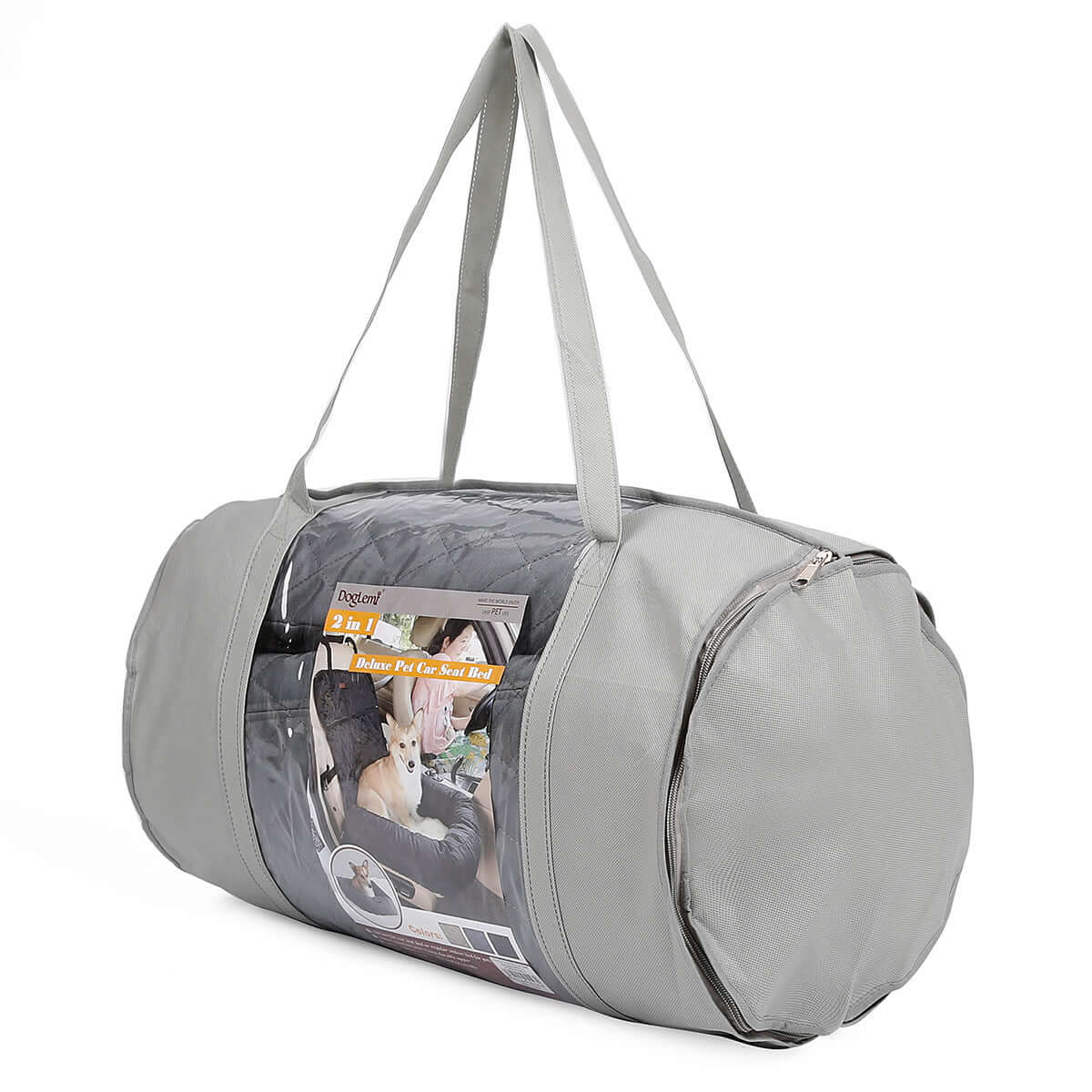  2-in-1 Foldable Dog Car Seat Bed - Waterproof Travel Mattress