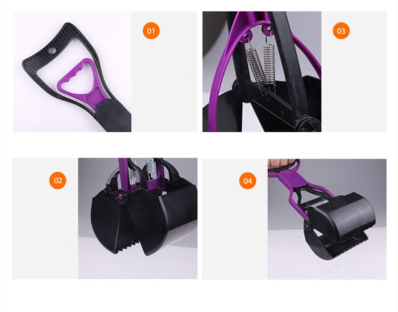 Foldable Pet Pooper Scooper - Portable Dog Waste Pickup Tool