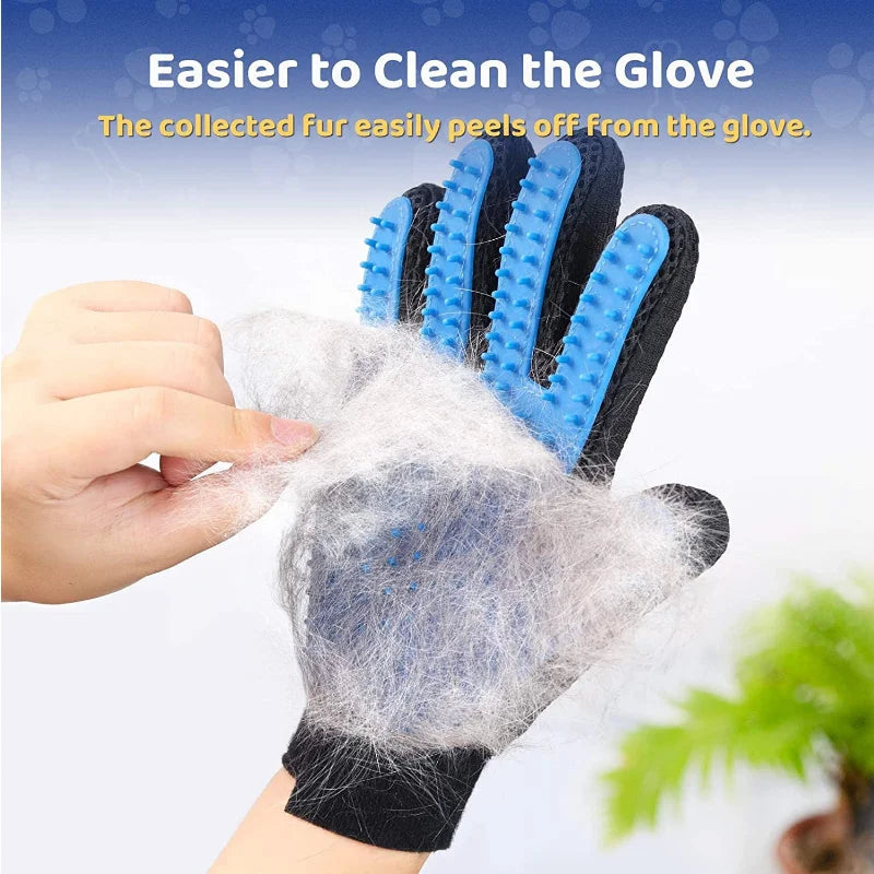 Pet Grooming Brush & Bath Glove for Dogs & Cats