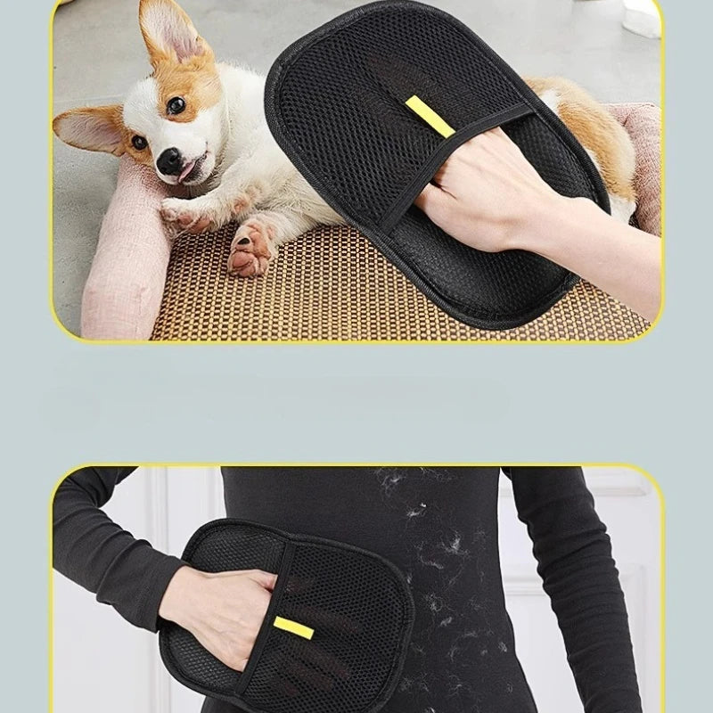 Reusable Pet Hair Remover Glove Washable & Portable