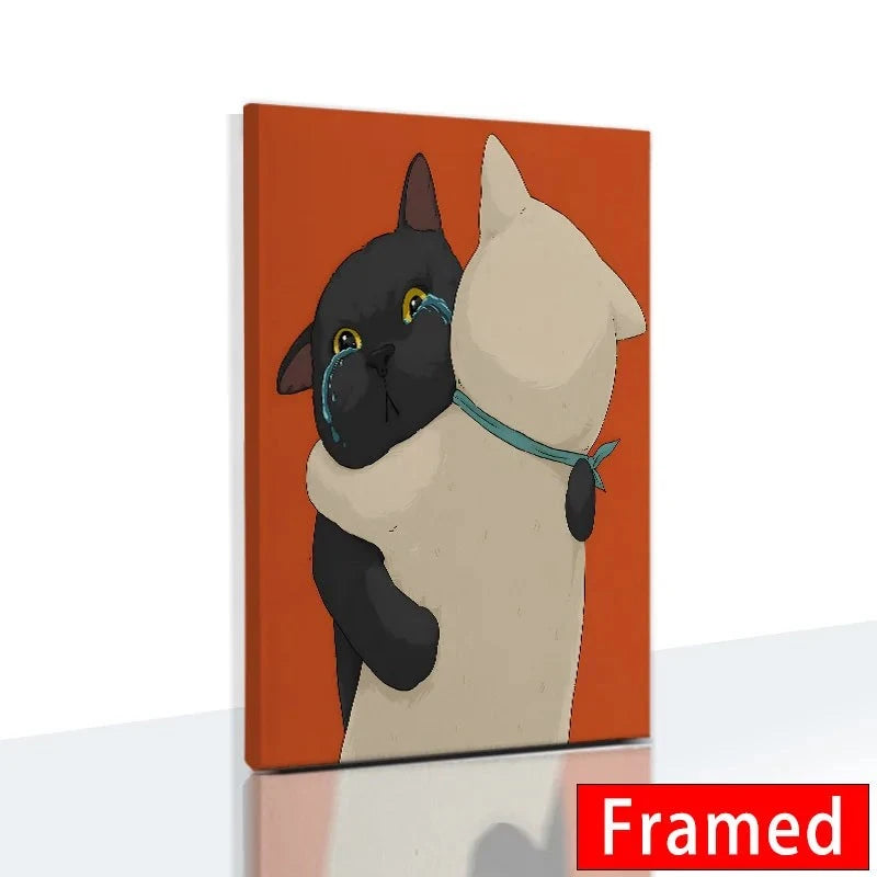 Funny Cute Cat Framed Canvas Wall Art🐾 Quirky Wall Art for Cat Lovers
Bring a playful touch to your space with this Funny Cute Cat Framed Canvas Wall Art! Featuring an adorable cat holding a phone, thiHappy PawsHappy PawsFunny Cute Cat Framed Canvas