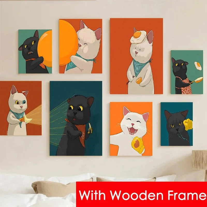 Funny Cute Cat Framed Canvas Wall Art🐾 Quirky Wall Art for Cat Lovers
Bring a playful touch to your space with this Funny Cute Cat Framed Canvas Wall Art! Featuring an adorable cat holding a phone, thiHappy PawsHappy PawsFunny Cute Cat Framed Canvas