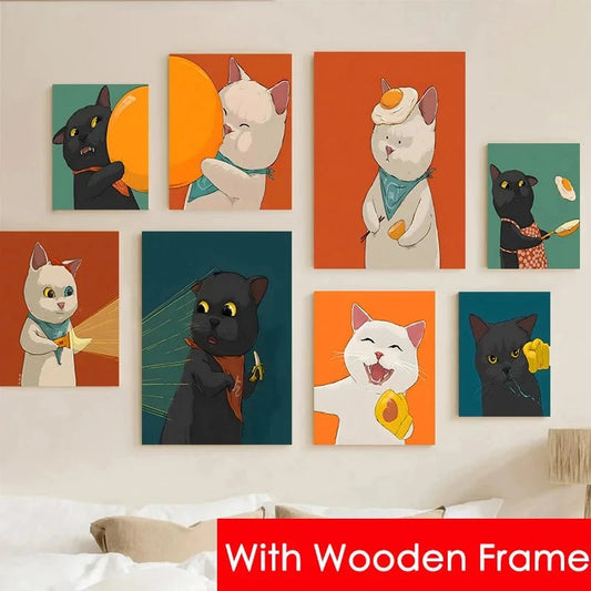 Funny Cute Cat Framed Canvas Wall Art🐾 Quirky Wall Art for Cat Lovers
Bring a playful touch to your space with this Funny Cute Cat Framed Canvas Wall Art! Featuring an adorable cat holding a phone, thiHappy PawsHappy PawsFunny Cute Cat Framed Canvas