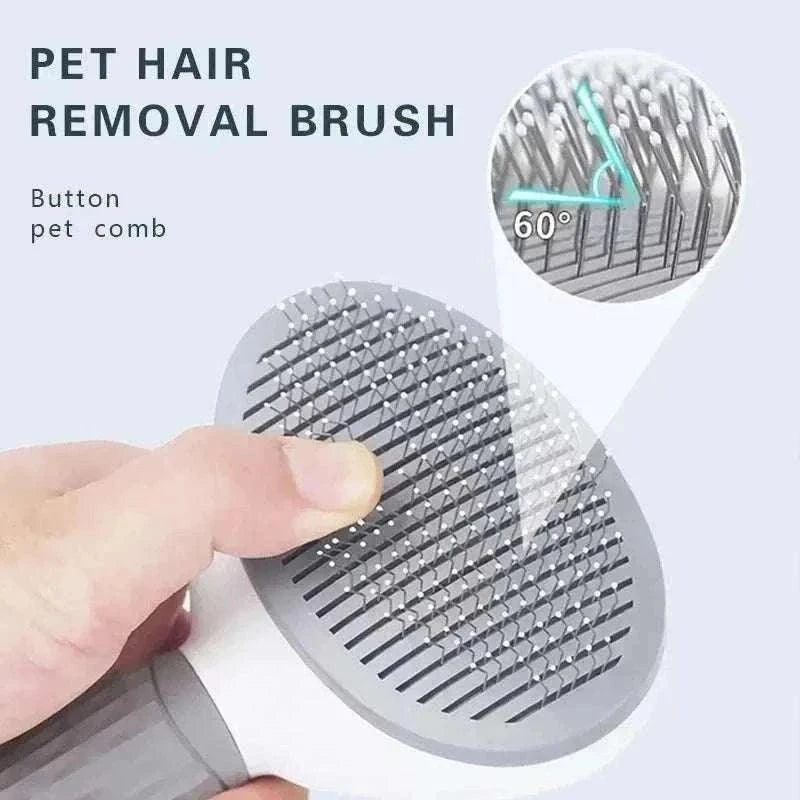 Dog Grooming Brush Massage Comb with Easy Clean FeatureThe Dog Grooming Brush Massage Comb with Easy Clean Feature is designed to gently remove loose hair while eliminating tangles, knots, dander, and trapped dirt. IdealHappy PawsHappy PawsDog Grooming Brush