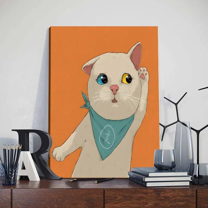 Funny Cute Cat Framed Canvas Wall Art🐾 Quirky Wall Art for Cat Lovers
Bring a playful touch to your space with this Funny Cute Cat Framed Canvas Wall Art! Featuring an adorable cat holding a phone, thiHappy PawsHappy PawsFunny Cute Cat Framed Canvas