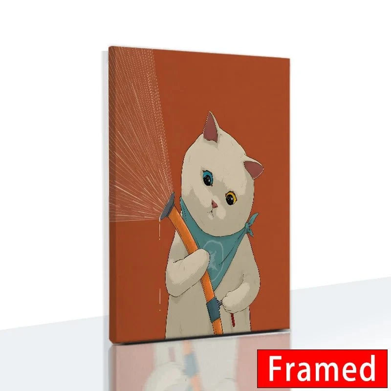 Funny Cute Cat Framed Canvas Wall Art🐾 Quirky Wall Art for Cat Lovers
Bring a playful touch to your space with this Funny Cute Cat Framed Canvas Wall Art! Featuring an adorable cat holding a phone, thiHappy PawsHappy PawsFunny Cute Cat Framed Canvas
