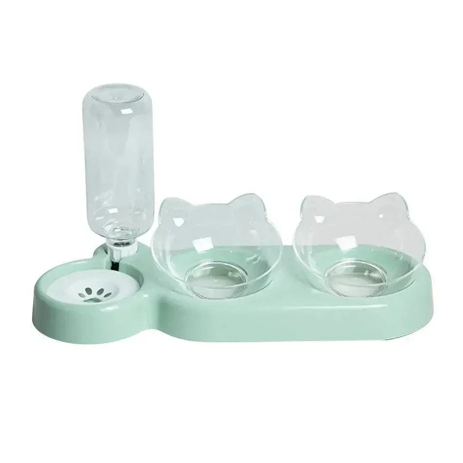 Elevated Double Pet Bowl for Cats & Dogs