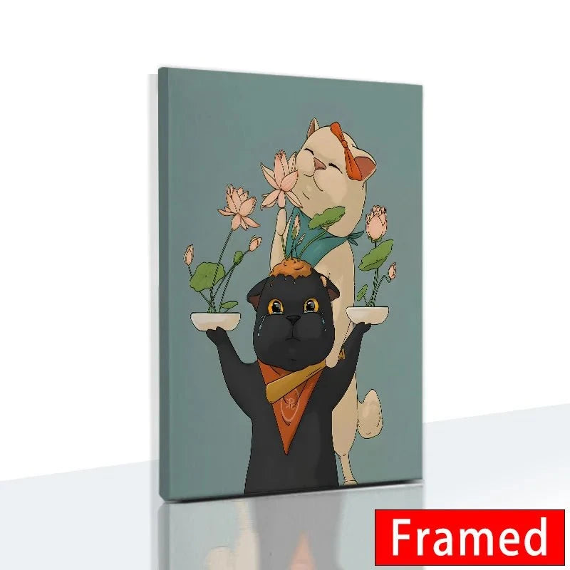 Funny Cute Cat Framed Canvas Wall Art🐾 Quirky Wall Art for Cat Lovers
Bring a playful touch to your space with this Funny Cute Cat Framed Canvas Wall Art! Featuring an adorable cat holding a phone, thiHappy PawsHappy PawsFunny Cute Cat Framed Canvas
