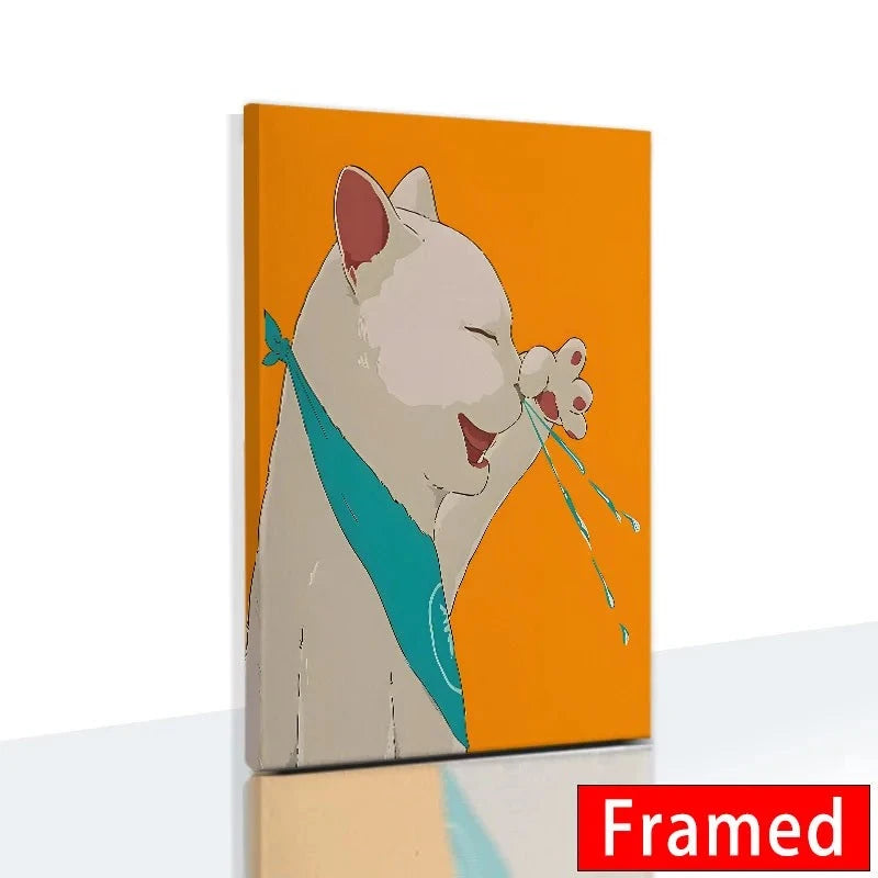 Funny Cute Cat Framed Canvas Wall Art🐾 Quirky Wall Art for Cat Lovers
Bring a playful touch to your space with this Funny Cute Cat Framed Canvas Wall Art! Featuring an adorable cat holding a phone, thiHappy PawsHappy PawsFunny Cute Cat Framed Canvas
