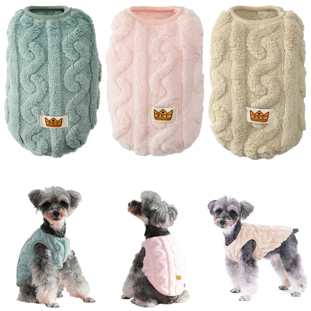 Soft Fleece Dog Sweater for Small Dogs & Cats