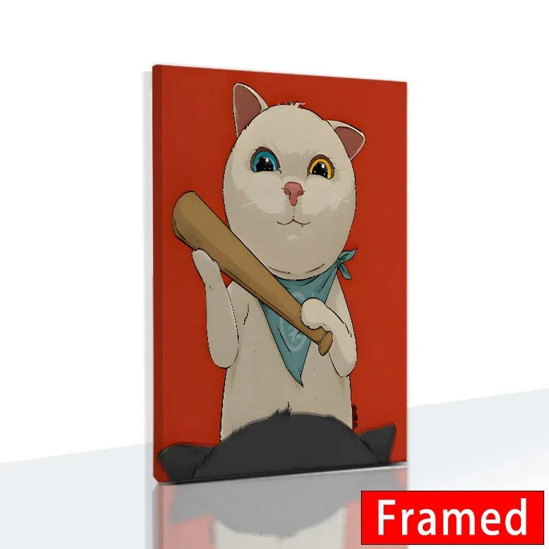 Funny Cute Cat Framed Canvas Wall Art🐾 Quirky Wall Art for Cat Lovers
Bring a playful touch to your space with this Funny Cute Cat Framed Canvas Wall Art! Featuring an adorable cat holding a phone, thiHappy PawsHappy PawsFunny Cute Cat Framed Canvas