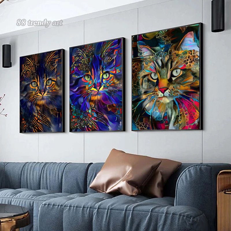 Abstract Colorful Pop Art Cat Canvas Wall Decor🐾 Bring Color and Personality to Your Walls

Transform your living space with this Abstract Colorful Pop Art Cat Canvas Wall Decor! Featuring playful pop art-inspirHappy PawsHappy PawsAbstract Colorful Pop Art