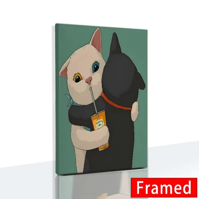 Funny Cute Cat Framed Canvas Wall Art🐾 Quirky Wall Art for Cat Lovers
Bring a playful touch to your space with this Funny Cute Cat Framed Canvas Wall Art! Featuring an adorable cat holding a phone, thiHappy PawsHappy PawsFunny Cute Cat Framed Canvas
