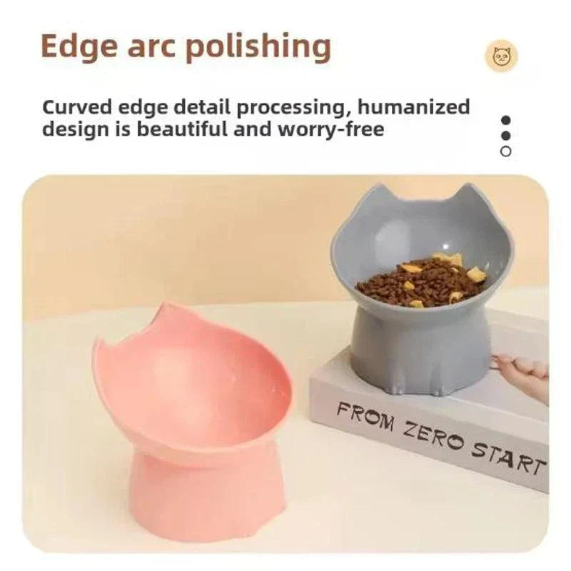 Elevated Cat Dog Neck Supporting Bowl