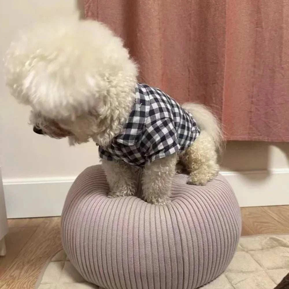 Pet Decoration Comfortable Ins Plaid Shirts