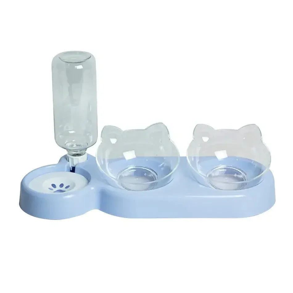 Elevated Double Pet Bowl for Cats & Dogs