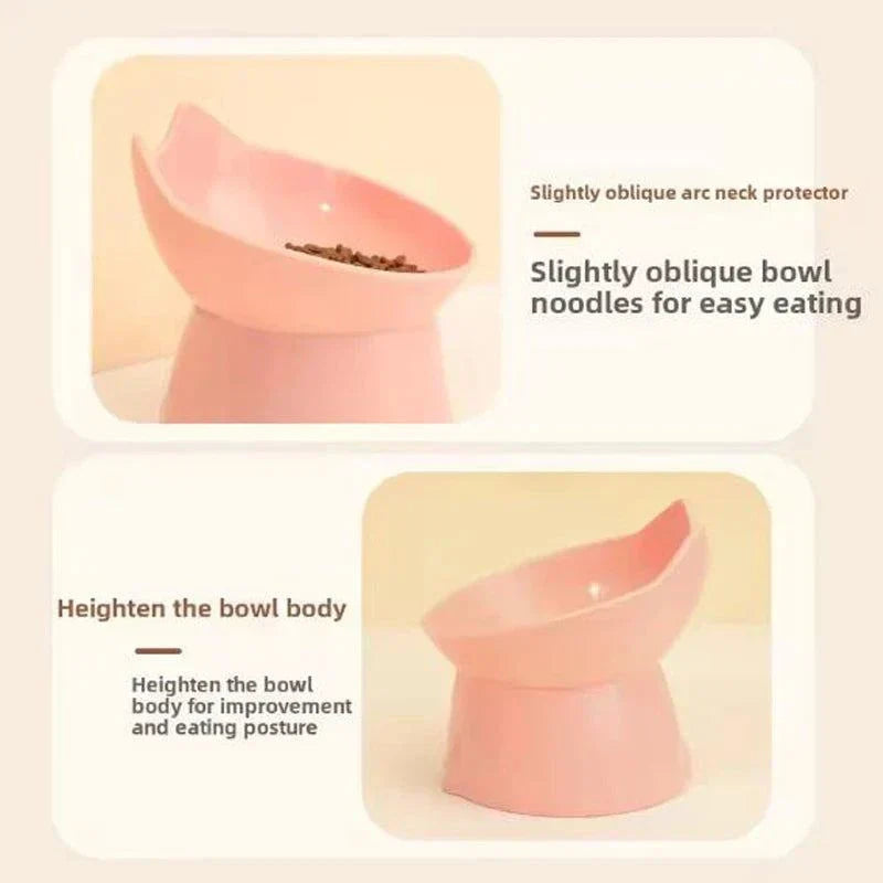 Elevated Cat Dog Neck Supporting Bowl