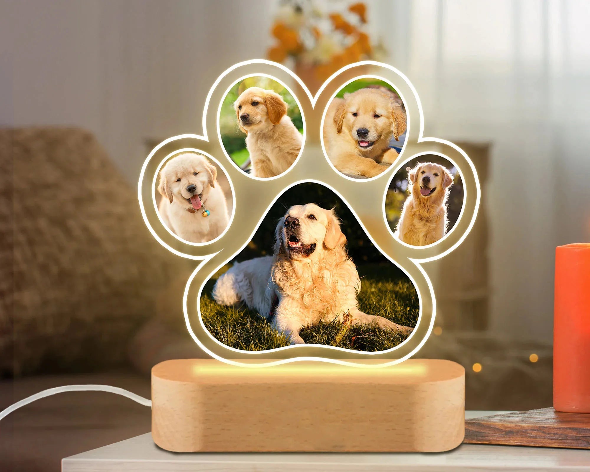 Personalized Dog Paw Photo Frame