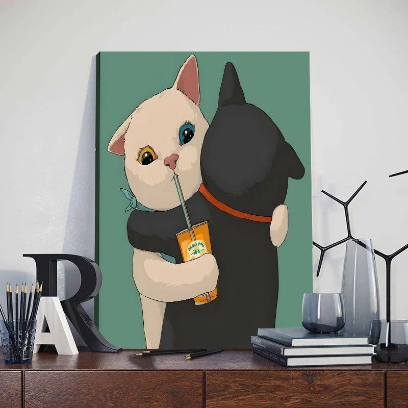 Funny Cute Cat Framed Canvas Wall Art🐾 Quirky Wall Art for Cat Lovers
Bring a playful touch to your space with this Funny Cute Cat Framed Canvas Wall Art! Featuring an adorable cat holding a phone, thiHappy PawsHappy PawsFunny Cute Cat Framed Canvas