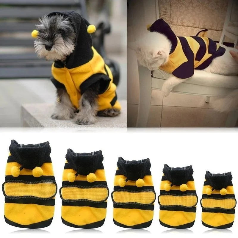 Bee Dog Hoodie Costume Fleece Sweater for Pets🐝 Bee Dog Hoodie Costume Fle