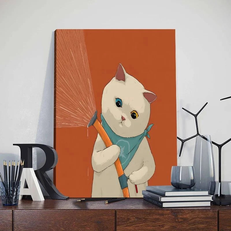 Funny Cute Cat Framed Canvas Wall Art🐾 Quirky Wall Art for Cat Lovers
Bring a playful touch to your space with this Funny Cute Cat Framed Canvas Wall Art! Featuring an adorable cat holding a phone, thiHappy PawsHappy PawsFunny Cute Cat Framed Canvas
