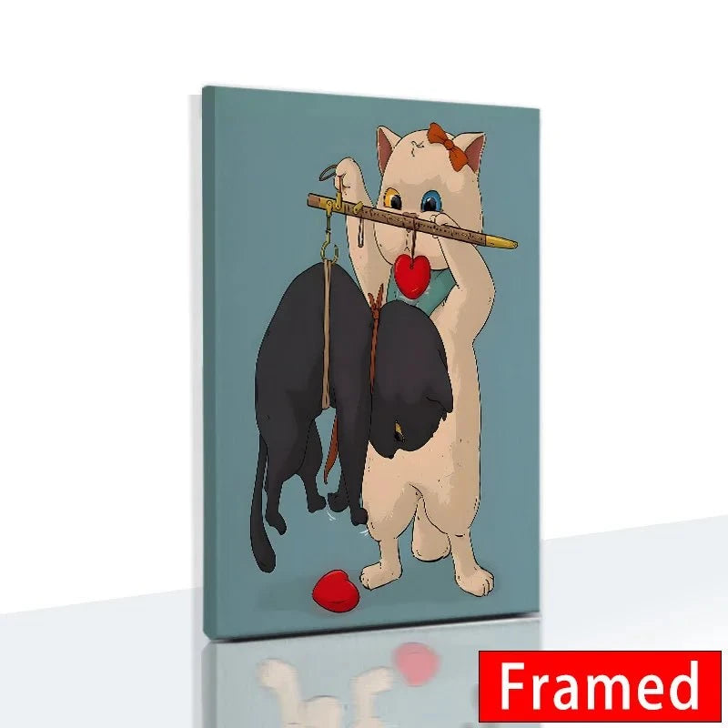 Funny Cute Cat Framed Canvas Wall Art🐾 Quirky Wall Art for Cat Lovers
Bring a playful touch to your space with this Funny Cute Cat Framed Canvas Wall Art! Featuring an adorable cat holding a phone, thiHappy PawsHappy PawsFunny Cute Cat Framed Canvas