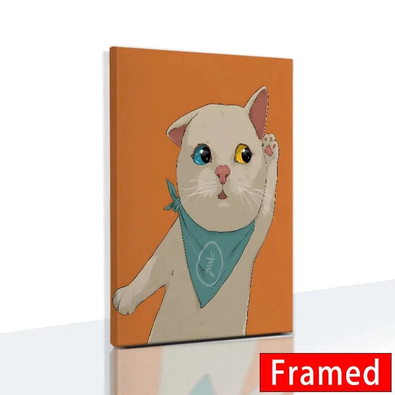 Funny Cute Cat Framed Canvas Wall Art🐾 Quirky Wall Art for Cat Lovers
Bring a playful touch to your space with this Funny Cute Cat Framed Canvas Wall Art! Featuring an adorable cat holding a phone, thiHappy PawsHappy PawsFunny Cute Cat Framed Canvas