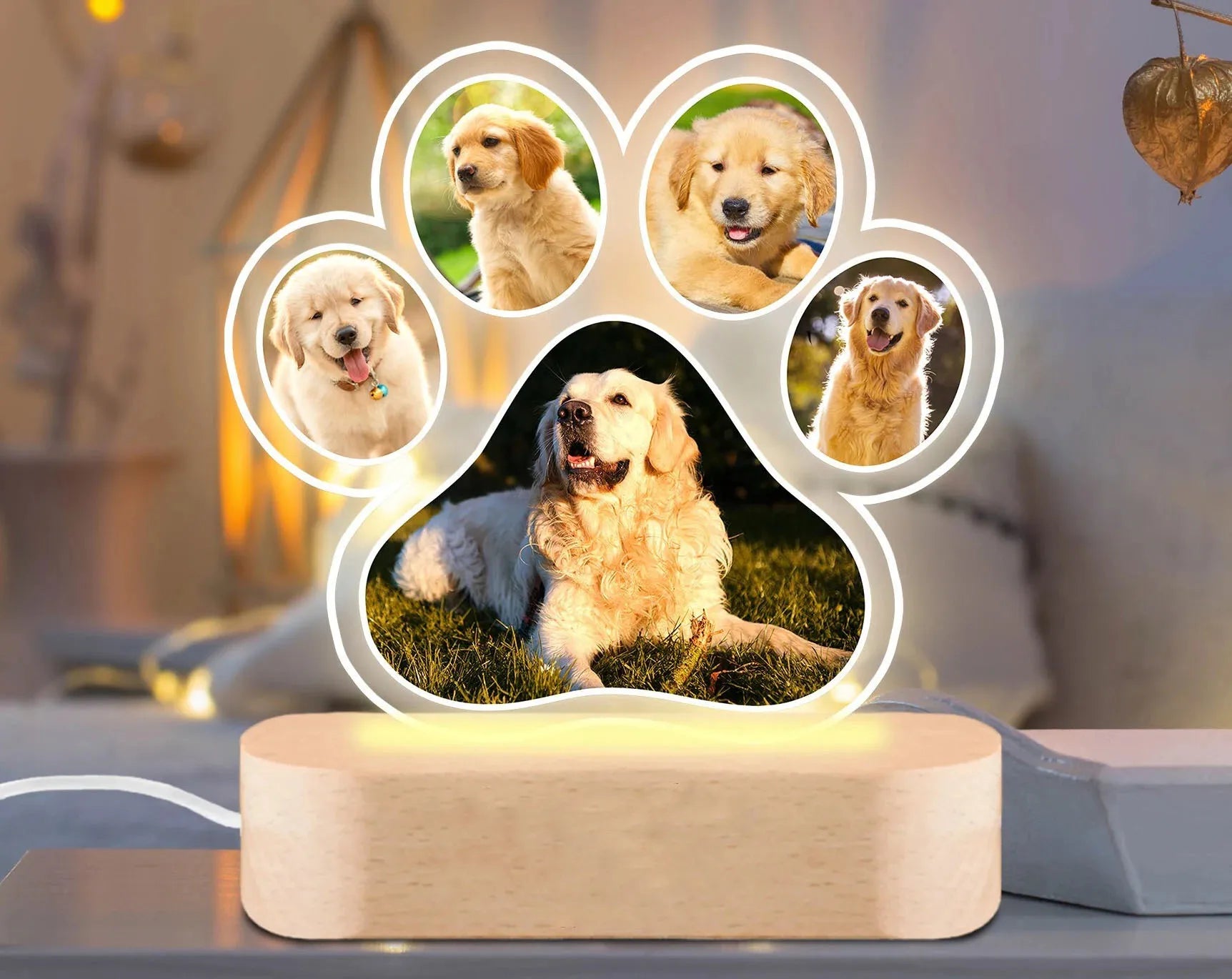Personalized Dog Paw Photo Frame