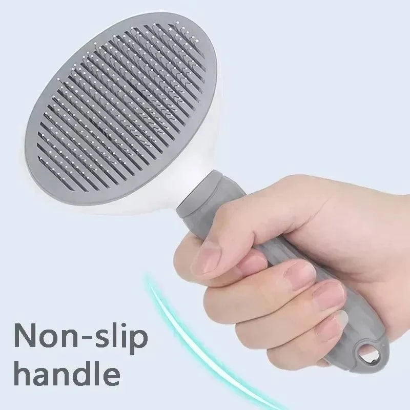 Dog Grooming Brush Massage Comb with Easy Clean FeatureThe Dog Grooming Brush Massage Comb with Easy Clean Feature is designed to gently remove loose hair while eliminating tangles, knots, dander, and trapped dirt. IdealHappy PawsHappy PawsDog Grooming Brush