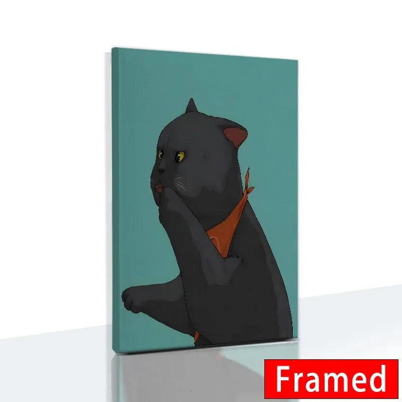 Funny Cute Cat Framed Canvas Wall Art🐾 Quirky Wall Art for Cat Lovers
Bring a playful touch to your space with this Funny Cute Cat Framed Canvas Wall Art! Featuring an adorable cat holding a phone, thiHappy PawsHappy PawsFunny Cute Cat Framed Canvas
