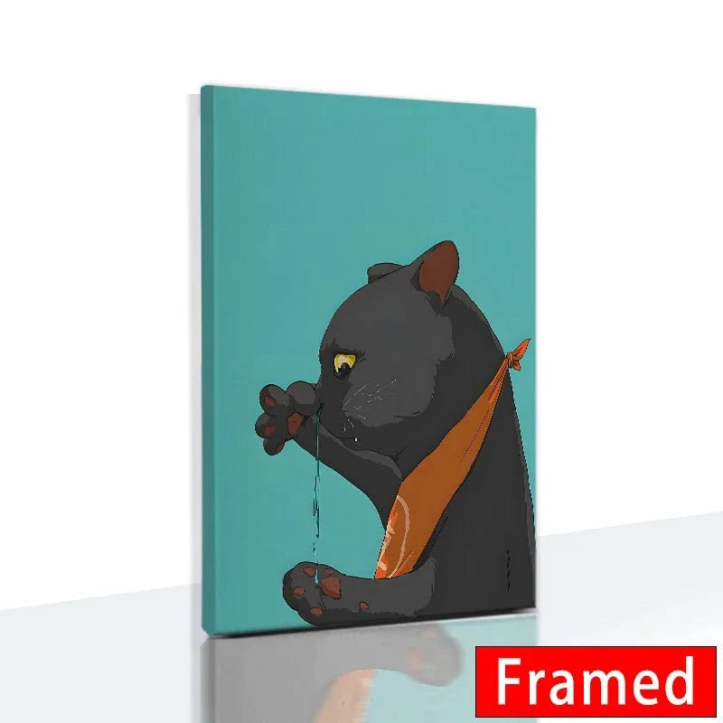 Funny Cute Cat Framed Canvas Wall Art🐾 Quirky Wall Art for Cat Lovers
Bring a playful touch to your space with this Funny Cute Cat Framed Canvas Wall Art! Featuring an adorable cat holding a phone, thiHappy PawsHappy PawsFunny Cute Cat Framed Canvas