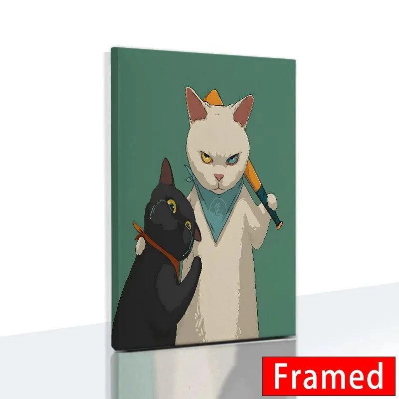Funny Cute Cat Framed Canvas Wall Art🐾 Quirky Wall Art for Cat Lovers
Bring a playful touch to your space with this Funny Cute Cat Framed Canvas Wall Art! Featuring an adorable cat holding a phone, thiHappy PawsHappy PawsFunny Cute Cat Framed Canvas