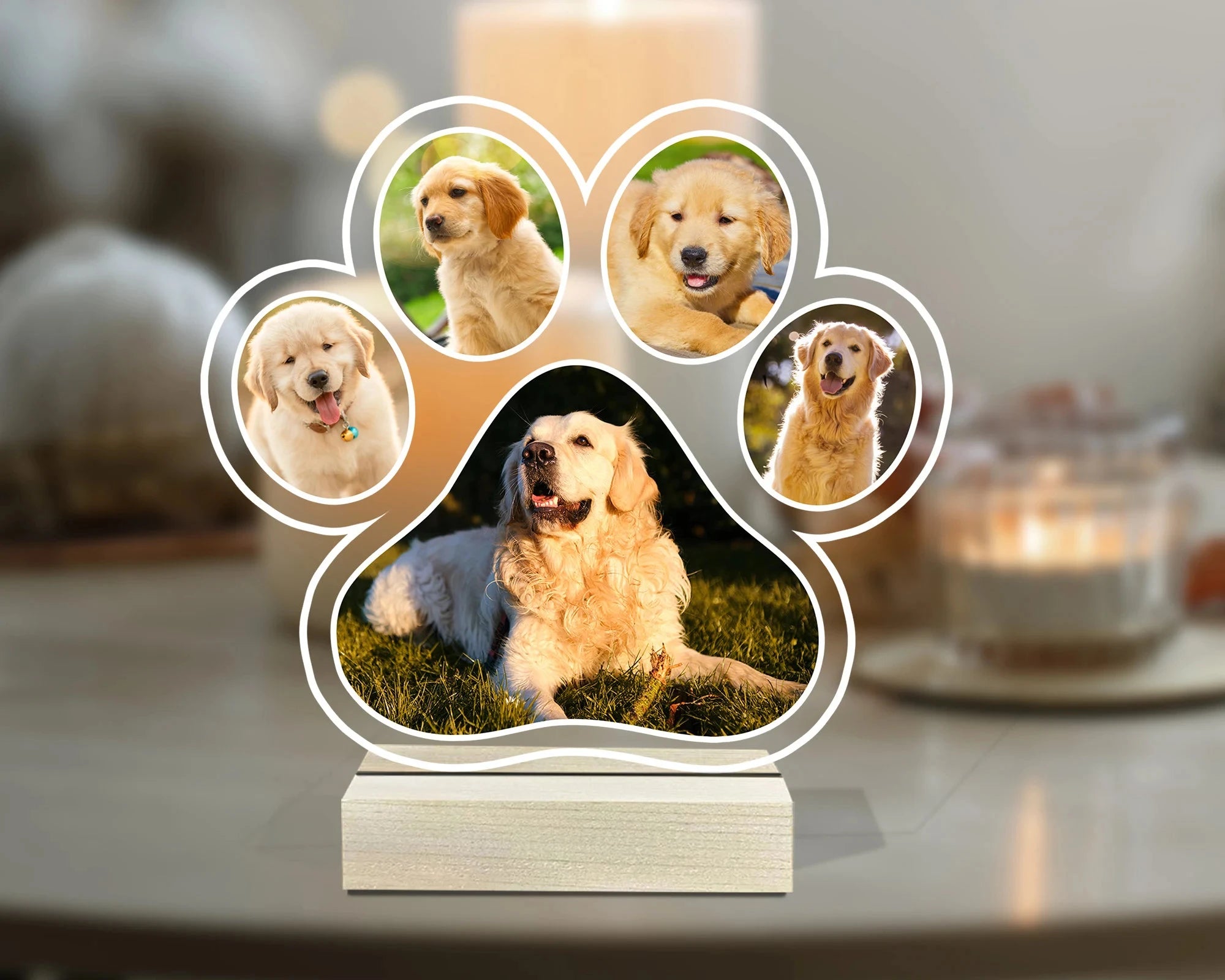 Personalized Dog Paw Photo Frame