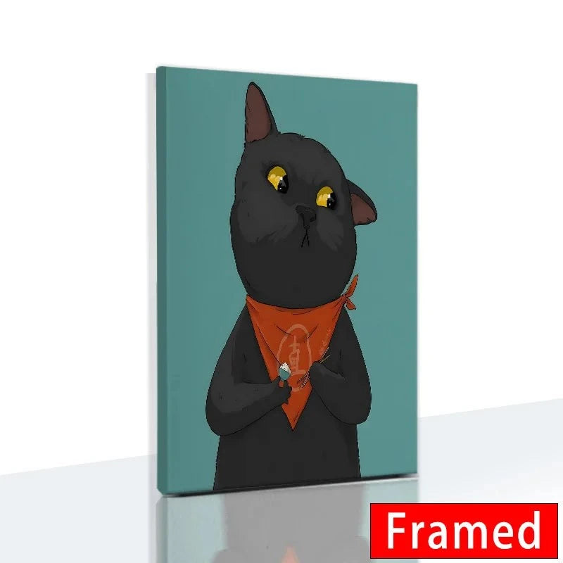 Funny Cute Cat Framed Canvas Wall Art🐾 Quirky Wall Art for Cat Lovers
Bring a playful touch to your space with this Funny Cute Cat Framed Canvas Wall Art! Featuring an adorable cat holding a phone, thiHappy PawsHappy PawsFunny Cute Cat Framed Canvas