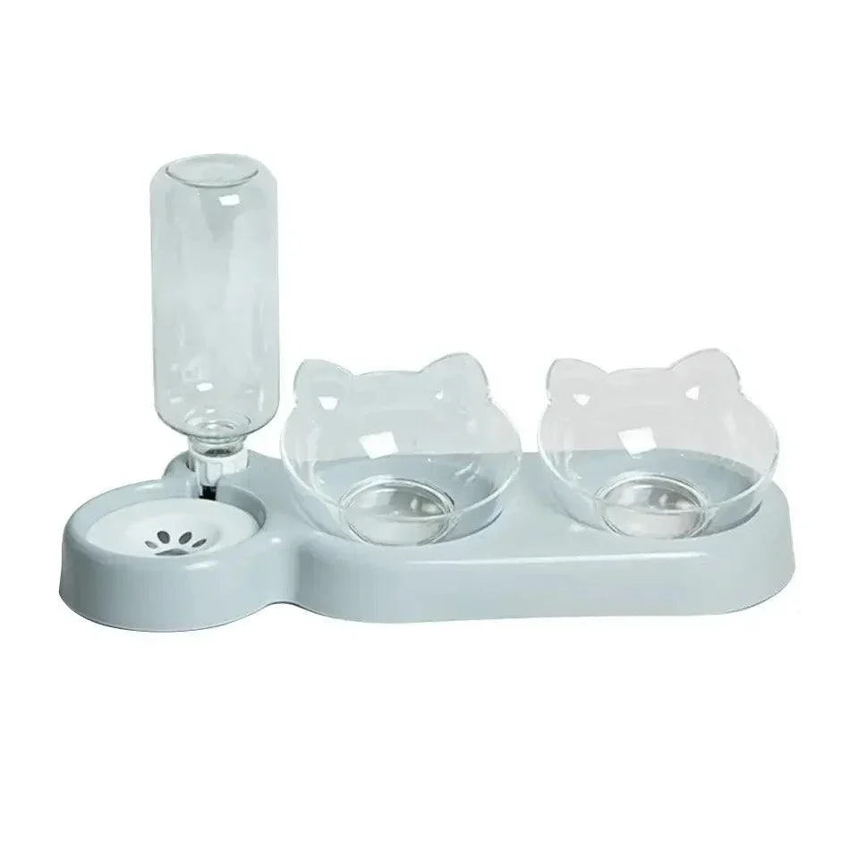 Elevated Double Pet Bowl for Cats & Dogs