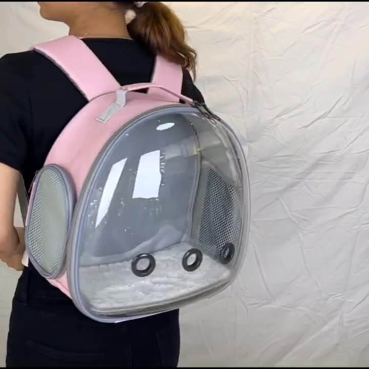 Transparent Small Animal Carrier Backpack - Bubble Travel Bag