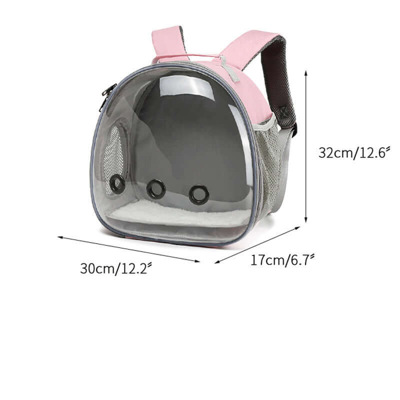 Transparent Small Animal Carrier Backpack - Bubble Travel Bag