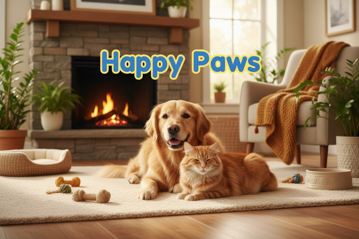 i want friend all pet both cat and dog only and write my store name happy paws


